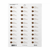 Chocolate Bake Sale Brownie Square Address Labels (Vorne)