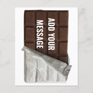 Chocolate Bar in Wrapper Custom Message Flyer