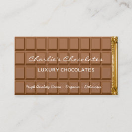 Chocolate bar luxury chocolates shop business card visitenkarte