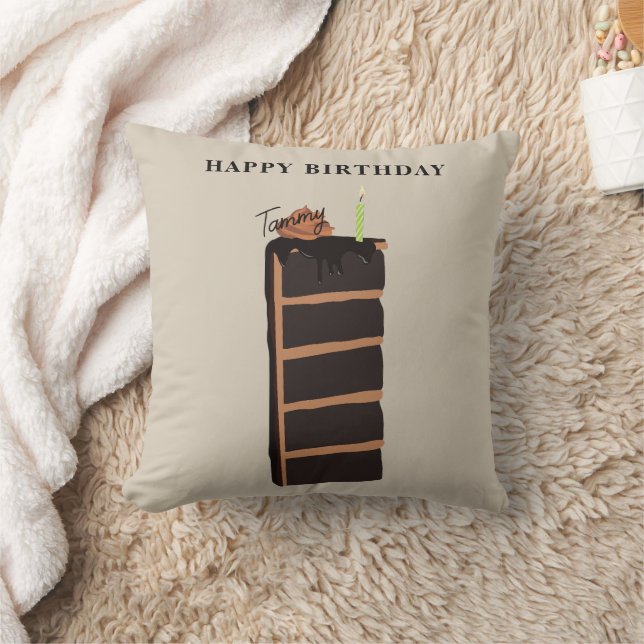 Chocolate Birthday Cake Birthday Party Kissen (Decke)