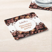 Chocolate Birthday Party Paper Napkins Rechteckiger Pappuntersetzer (angewinkelt)