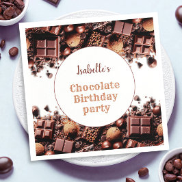 Chocolate Birthday Party Paper Napkins Serviette