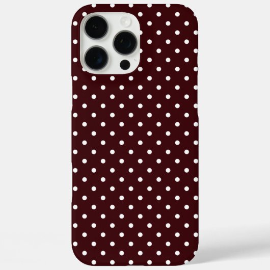 Chocolate-Braun-weißes Punkte-Muster Case-Mate iPhone Hülle (Rückseite)