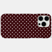Chocolate-Braun-weißes Punkte-Muster Case-Mate iPhone Hülle (Rückseite (Horizontal))