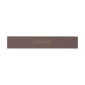 Chocolate Brown Basic Suite Wedding Einladungsbanderole (Flach)