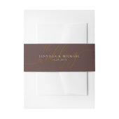 Chocolate Brown Basic Suite Wedding Einladungsbanderole (Vorderseite Beispiel)