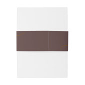 Chocolate Brown Basic Suite Wedding Einladungsbanderole (Rückseitenbeispiel)