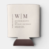 Chocolate Brown Beige Formal Modern Event Wedding Dosenkühler (Rückseite)