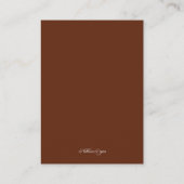 Chocolate Brown & Beige Guest Reference Cards Begleitkarte (Rückseite)