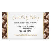 Chocolate Brown Candy Bar Magnetische Visitenkarte (Vorderseite)