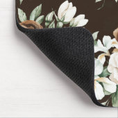 Chocolate Brown Cream Flowers Mousepad (Ecke)
