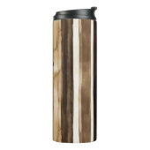 Chocolate Brown Cream Stripes Christmas Thermosbecher (Nach links gedreht)