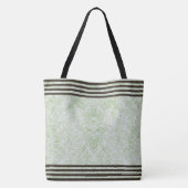 Chocolate Brown Flower Wreath On Speckled Green Tasche (Rückseite)