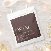 Chocolate Brown Formal Chic Event Suite Wedding Geschenktütchen (Ausgeschnitten)