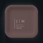 Chocolate Brown Formal Event Theme Wedding Pappteller<br><div class="desc">Chocolate Brown Formal Event Theme Wedding</div>