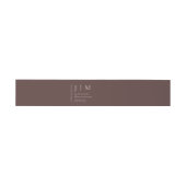 Chocolate Brown Formal Modern Event Suite Wedding Einladungsbanderole (Flach)