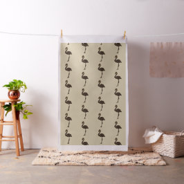 Chocolate Brown Gemustert Flamingo Stoff