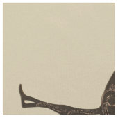 Chocolate Brown Gemustert Flamingo Stoff (Nahaufnahme)