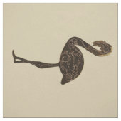 Chocolate Brown Gemustert Flamingo Stoff (Muster)