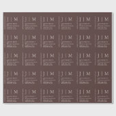 Chocolate Brown Ivory Formal Multiuse Wedding Geschenkpapier (Flach)