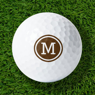 Chocolate Brown Monogram Personalisiert Golf Balls Golfball