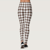 Chocolate Brown Plaid Gingham Leggings (Rückseite)
