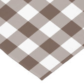 Chocolate Brown Plaid Gingham Table Runner Kurzer Tischläufer (Ecke)