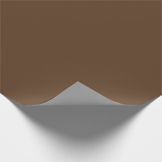 Chocolate Brown Plain Solid Color  Geschenkpapier (Ecke)