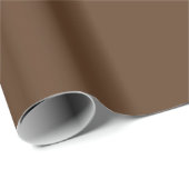 Chocolate Brown Plain Solid Color  Geschenkpapier (Rolleneckpunkt)