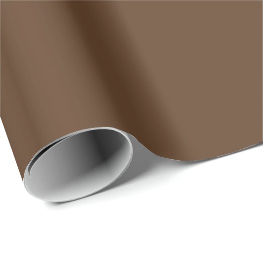 Chocolate Brown Plain Solid Color Geschenkpapier (Rolleneckpunkt)