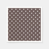 Chocolate Brown Polka Dot Napkins Serviette (Vorderseite)
