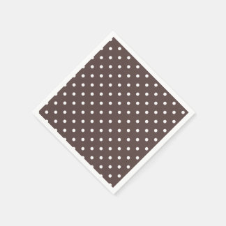 Chocolate Brown Polka Dot Napkins Serviette