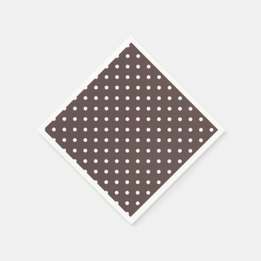 Chocolate Brown Polka Dot Napkins Serviette (Ecke)