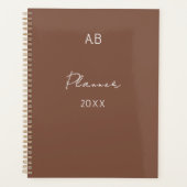 Chocolate Brown Professional Planner with name Planer (Vorderseite)