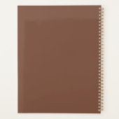 Chocolate Brown Professional Planner with name Planer (Rückseite)