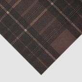 Chocolate Brown Tartan Tissue Paper Seidenpapier (Ausschnitt)