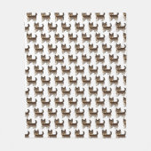 Chocolate Brown Yorkshire Terrier Dog Pattern Fleecedecke (Vorderseite)