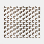 Chocolate Brown Yorkshire Terrier Dog Pattern Fleecedecke (Vorderseite (Horizontal))