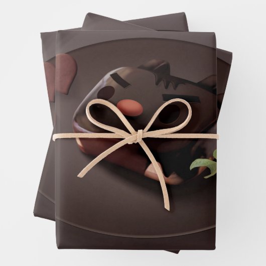 Chocolate Brownie Illustration Geschenkpapier Set (Beispiel)