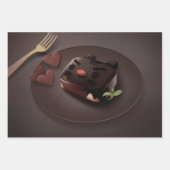 Chocolate Brownie Illustration Geschenkpapier Set (Vorderseite)