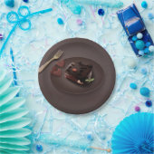 Chocolate Brownie Illustration Pappteller (Party)