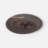 Chocolate Brownie Illustration Pappteller (Schrägansicht)