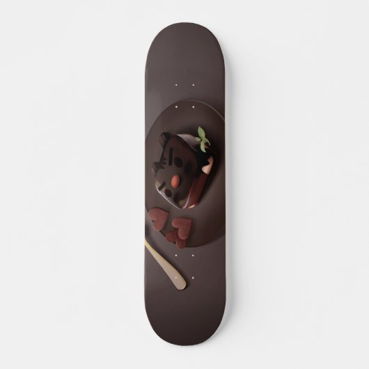 Chocolate Brownie Illustration Skateboard (Vorne)