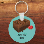 Chocolate Brownie mit Choc Chunks und Himbeere Schlüsselanhänger (Vorderseite)