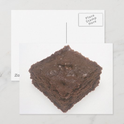 Chocolate Brownie Postkarte (Vorne/Hinten)