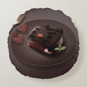 Chocolate Brownie Rundes Kissen