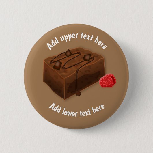 Chocolate Brownie Traybake - Choc Dessert-Slogan Button (Vorderseite)