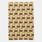 Chocolate Brownie With Vanilla Ice Cream Geschirrtuch (Vertikal)