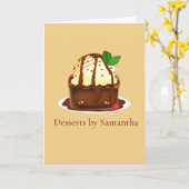 Chocolate Brownie With Vanilla Ice Cream Karte (Gelbe Blume)