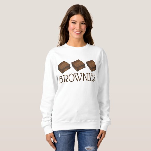Chocolate Brownies Bake Sale Bäckerei Leckereien F Sweatshirt (Vorne ganz)